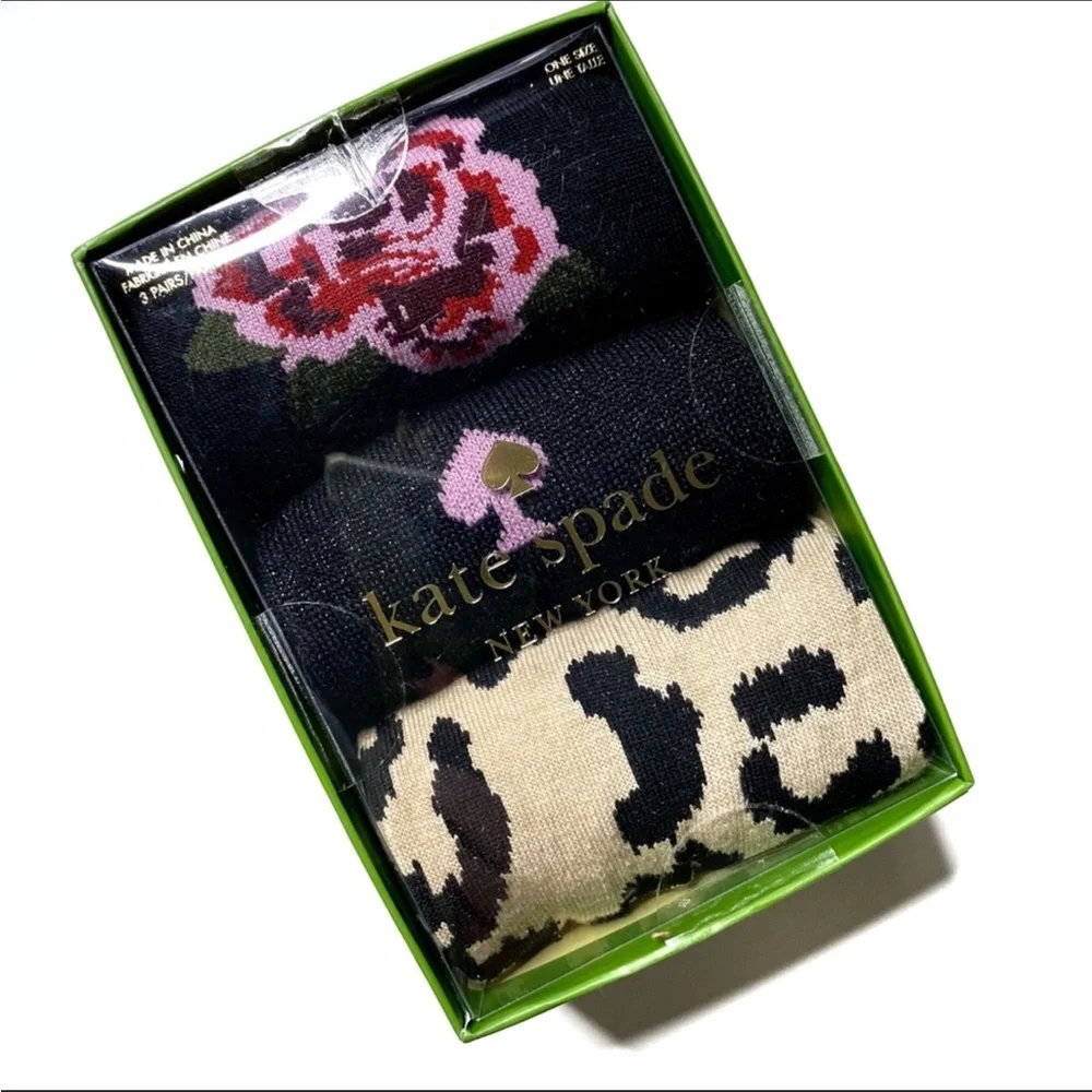 Kate Spade Crew Socks In Gift Box - Picture 4 of 7